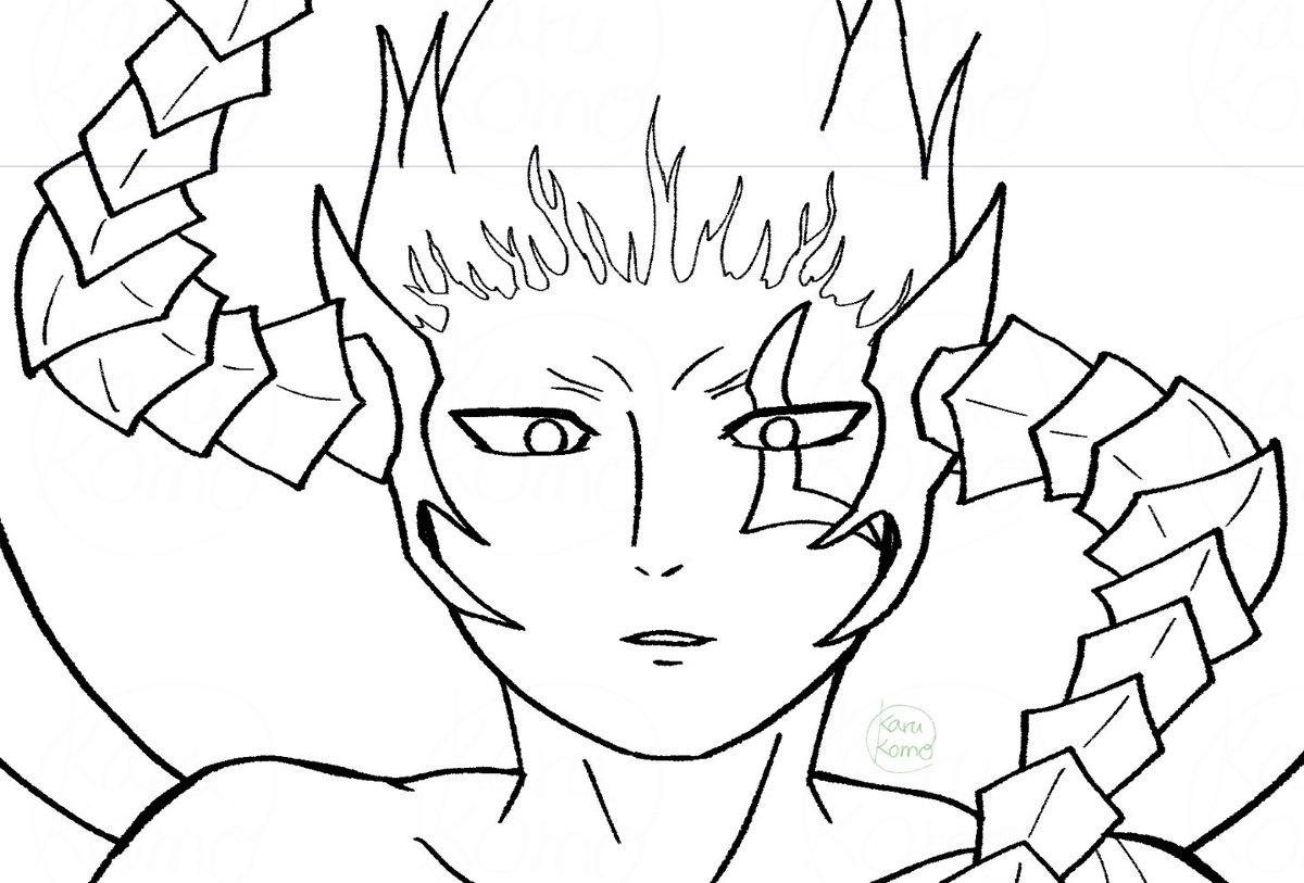karu_komo's tweet photo. No.1作画コストの高いお方 https://t.co/NlVmgDTFFi
