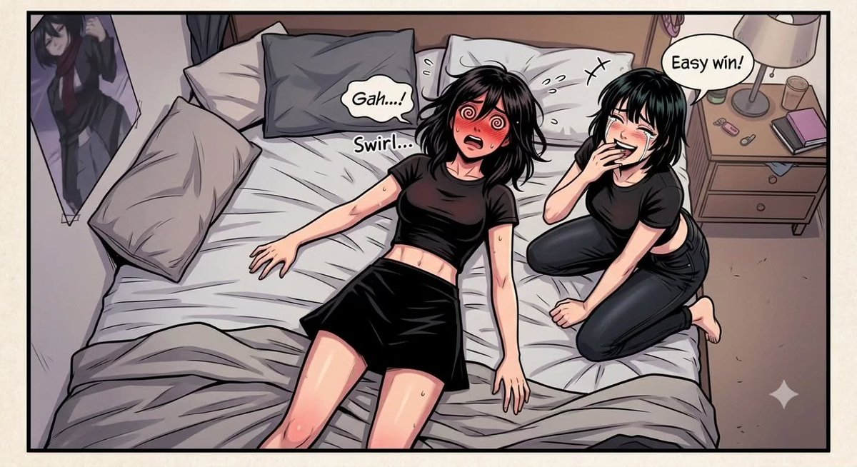 Swirlyqueens's tweet photo. Fubuki suprised Mikasa offguard 😵‍💫🤭 https://t.co/pYQNX1AUSe