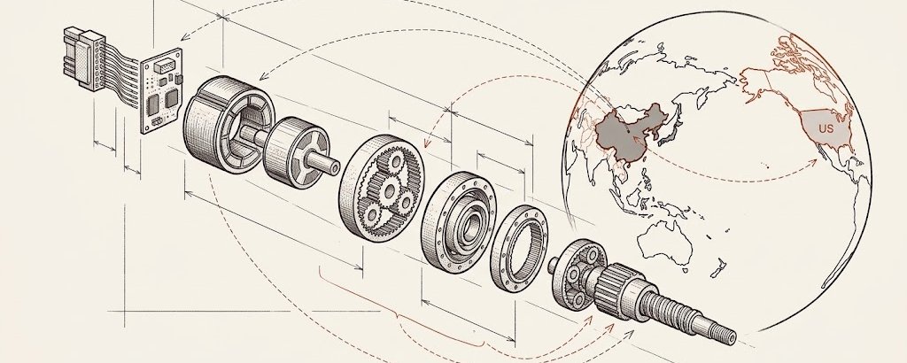 Кто производит актуаторы для гуманоидных роботов? Глобальная карта поставщиков