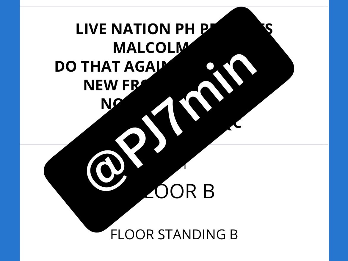 pj7min's tweet photo. wts malcolm todd do that again 2026 manila — (1) floor standing b ticket

rfs - not prio seat 

 if ever lang makaget me ng prio ticket ko tom baka may want lang 🥲 https://t.co/wOGmMfh6v8