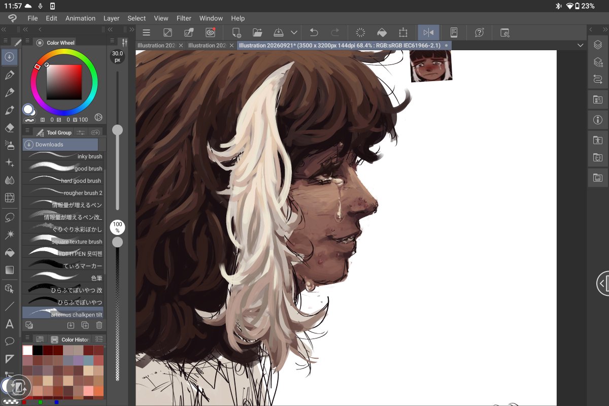 agar_eater's tweet photo. also drew this cancer but i was so tired of trying to figure out rendering hair that i gave up #moneyforgirls https://t.co/F3Do9TOM02