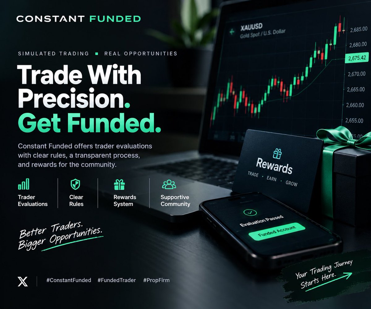 itsholupy's tweet photo. Exploring @constantfunded — a trader evaluation platform built around simulated trading, clear rules, and rewards. 📈

Trade with precision. Get funded. 🚀

#ConstantFunded #FundedTrader #PropFirm #Trading https://t.co/BCz73AbxyT