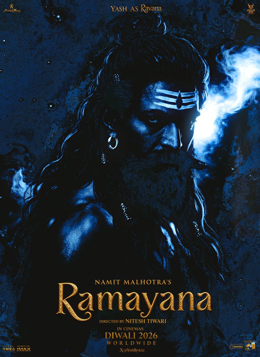 YashByAziz's tweet photo. From The Tale Of #Ramayana
#Yash As Ravana

Starring #RanbirKapoor As Lord Rama
&amp; #SaiPallavi As Mata Sita

Release On This Diwali ,2026.
45 Days To GO 🚩🏹 https://t.co/jE7It4EJNR