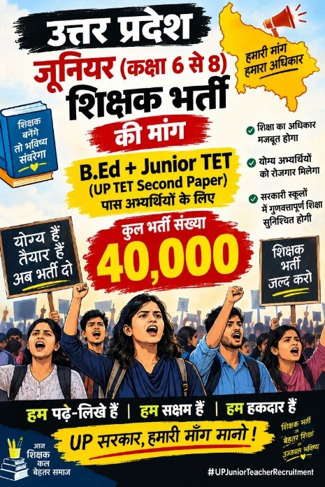 sanjaysingh08s's tweet photo. अब ना बहाना, अब ना टाल,
जूनियर भर्ती करो तत्काल! https://t.co/sZIRcPwXtR