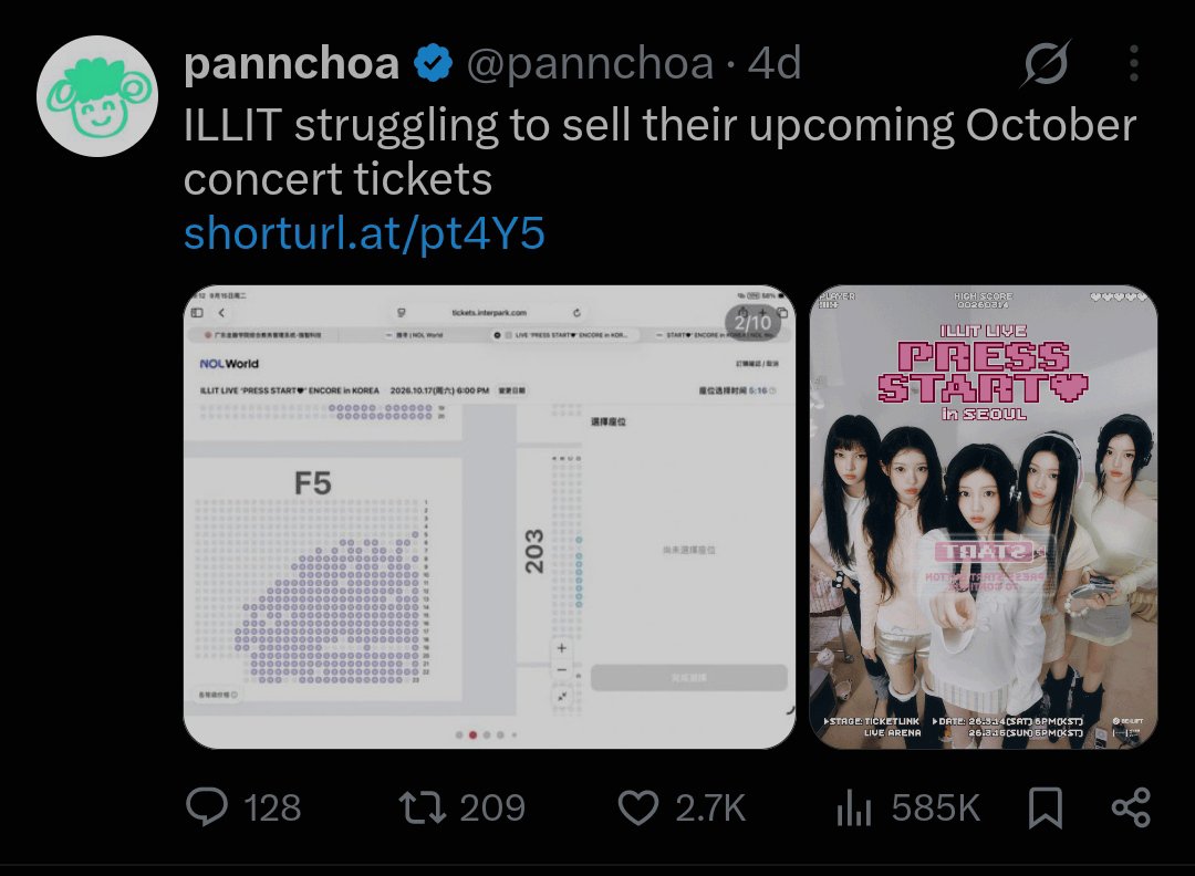 hybeCringe67's tweet photo. Illit: struggling to sold out small venues in Japan with 2 members of that country 

Le sserachop: being a flop in Korea and other asian countries, also nj revenue 2.6 M >>> le sserachop 2. 5M

Lol this schizophrenics are trying hard to divert the attention https://t.co/6yPtUdAdKp