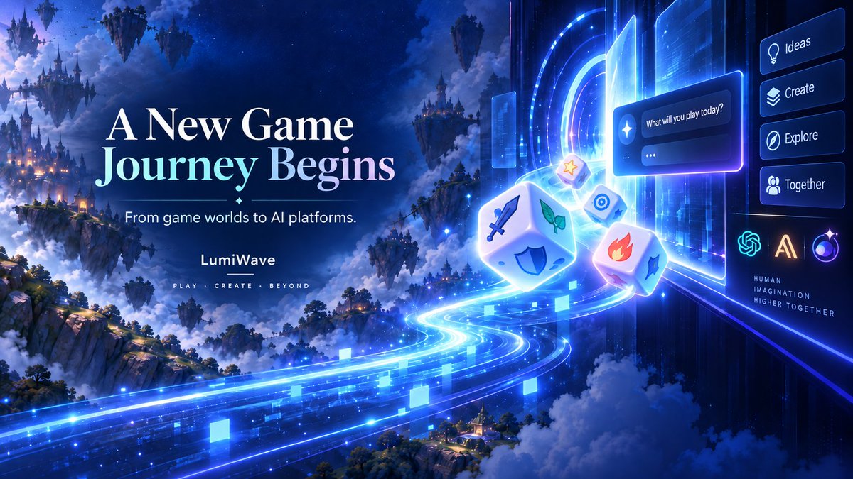 LumiWave_Lab's tweet photo. What if you could meet your game inside the world's largest and fastest-growing AI platforms? 🤖

ChatGPT. Claude. And what comes next.

🎮 Ask about your characters.
🧠 Analyze your deck.
⚔️ Understand your battle history.
🧭 Plan your next move.
Then take that intelligence back into the actual game.
This isn't about adding another chatbot to a game.
It's about building a game that AI can actually understand.

Your characters.
Your progress.
Your strategy.
Your next move.

All connected. 🔗

Game × AI Platform

This is the next step LumiWave is building toward.
A new way to experience games is coming. ✨
#LumiWave #AI #Gaming #AIGaming  #AIPlatform