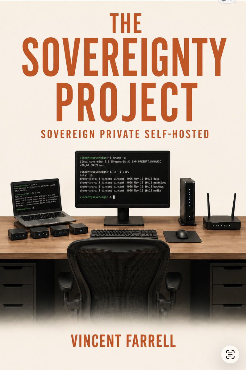 Sovereigntyinit's tweet photo. 🚨 COMING SOON TO AMAZON 🚨

The Sovereignty Project is getting ready to hit Amazon.

I wrote this book for regular people who are tired of feeling like privacy, self-hosting, Bitcoin, and digital sovereignty are only for tech experts.

I’m not a cybersecurity engineer. I’m not pretending to have all the answers. I’m someone who started learning, made mistakes, fixed them, built my own systems, ran my own Bitcoin node, and documented the process so others can take that first step too.

Inside, I break down practical ways to take more control of your digital life without needing to be an expert.

The paperback is coming soon to Amazon.

And if you’d rather support Sovereignty Initiative directly, copies are already available through my website.

This is only the beginning.

Own your data. Run your own systems. Verify, don’t trust.

₿ The Sovereignty Project  coming soon to Amazon.