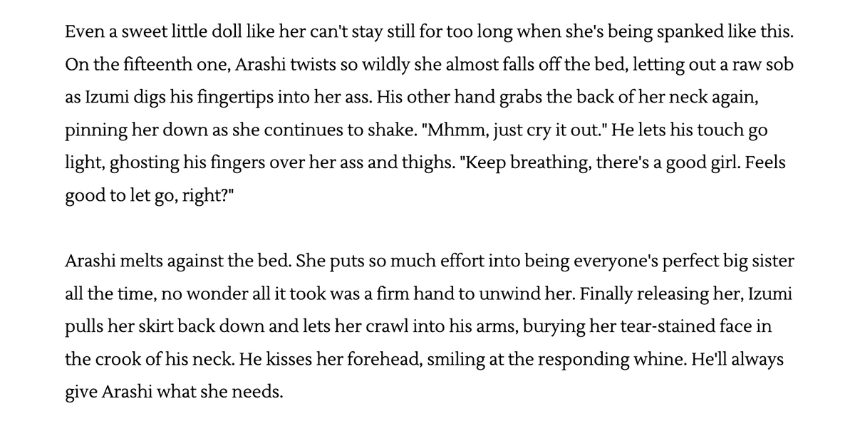 hoarfrost_fics's tweet photo. 🔞 #senanaru: spanking, light masochism, light dom/sub 
starting off my #ESNSFWWEEK26 entries with the prompt of "sadism/masochism"! as always i'm excited to write as much naru bullying as possible https://t.co/I6DHQAtPdN
