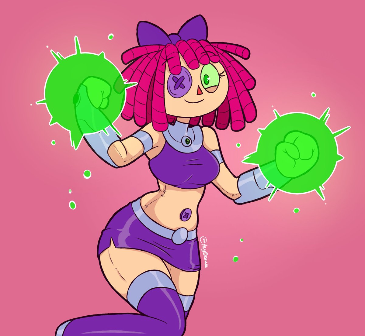 HeyDraws's tweet photo. Ragatha as Starfire 

 #TADC #TeenTitans https://t.co/r8bZeSe4NG