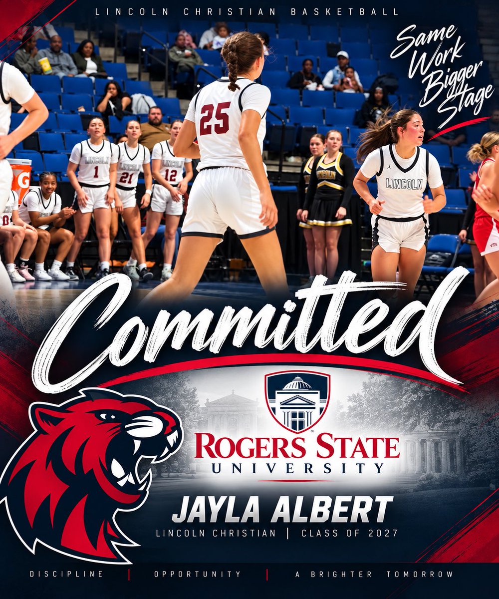 dawg_hoop's tweet photo. 2027 JAYLA ALBERT | LINCOLN CHRISTIAN

Rogers State University Commit

Albert is a strong, physical two-way player who understands how to impact possessions without needing the ball in her hands.

She does a good job of playing off positioning and angles, using solid footwork to establish herself around the basket. Offensively, she finds efficient scoring opportunities, has a soft touch inside, and possesses the strength and balance to finish through contact.

Defensively, her positioning and physicality allow her to make an impact around the paint and on the glass.

SCOUT NOTES: Good footwork • Physical finisher • Soft touch • Plays through contact • Strong positioning • Efficient scorer • Two-way impact

Bottom line: Albert brings a physical, efficient style that should translate well to the next level. Her commitment to Rogers State gives the Hillcats a 2027 prospect who can impact winning on both ends of the floor.
@JaylaAlbert25