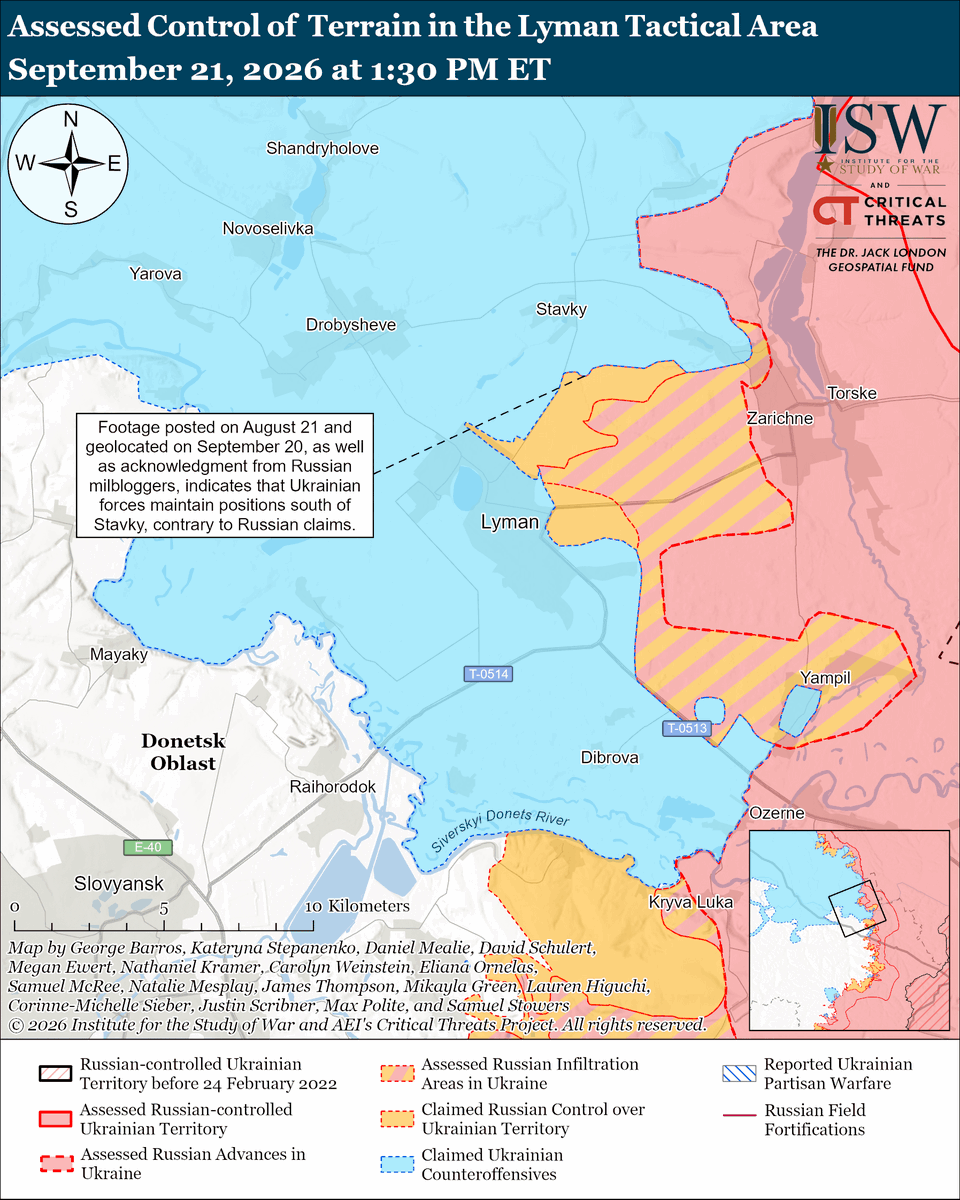 TheStudyofWar's tweet photo. NEW: Ukrainian President Volodymyr Zelensky emphasized Ukraine’s eagerness to establish an energy ceasefire with Russia and announced that he will meet US President Donald Trump on the sidelines of the UN General Assembly session. (1/2)
Other Key Takeaways:
The predictable September 18-20 State Duma election results continue the Kremlin’s efforts to militarize the Russian government, particularly the United Russia Party, and to portray public support for Russian President Vladimir Putin’s war effort in Ukraine and potential future aggression against NATO.
Russia is expanding the production of key composite materials used in Geran-type strike drones and is constructing underground facilities at the Alabuga Special Economic Zone (SEZ) to protect its drone production from Ukrainian strikes.
European intelligence officials warned that Russia may take openly aggressive action against NATO in the next several months while Baltic State officials continue to emphasize that there are no signs of preparations for an imminent attack.
Neither Ukrainian nor Russian forces advanced.
Russia launched 172 drones against Ukraine overnight.
Ukrainian forces continued their long-range strike campaign against Russian military assets on September 21.