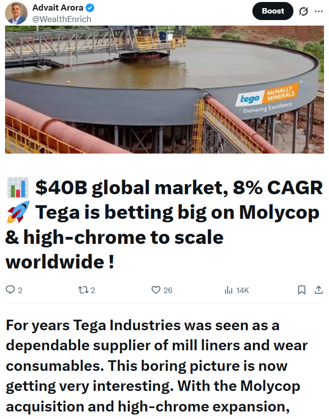 NehaPraneshSuva's tweet photo. TEGA in Re-Rating Mode 🚀 https://t.co/QiiP8IM9iL