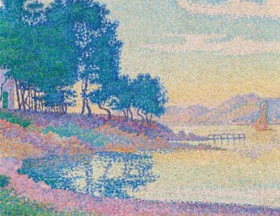 絵画の記録 on X: "ポール・シニャック Paul Signac 「カヌビエ入江、バメール岬、サントロペ」 1896年、33歳。 仏人、新 ...