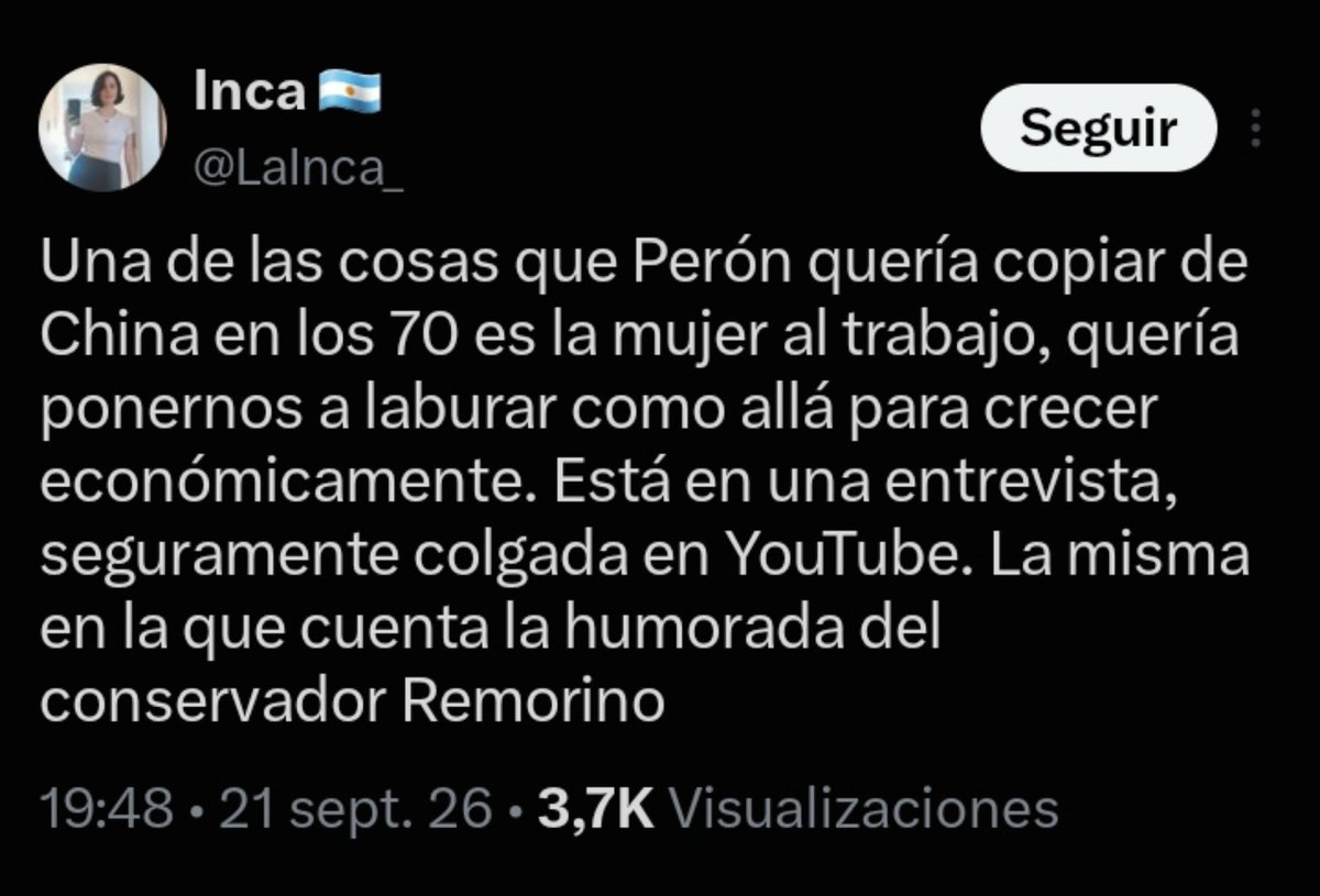 tabordacrist's tweet photo. 🚨FALSO | Perón quería que la mujer sea ama de casa y se dediqué al hogar y la crianza de los hijos para tener familias argentinas fuertes y sanas. Esto que dice la inca es una goyslop. https://t.co/egTR0DG0xa