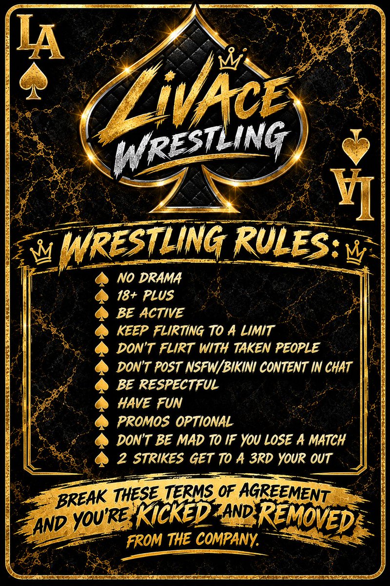LivAceWrestling's tweet photo. 𝑾𝒆𝒍𝒄𝒐𝒎𝒆 𝑻𝒐 𝑳𝒊𝒗𝑨𝒄𝒆 𝑾𝒓𝒆𝒔𝒕𝒍𝒊𝒏𝒈.ᐟ
────────────
•Drama Free Wrestling Comany 
•Open Dms | One Pre- A Character
(Ex: Liv Morgan &amp; Ace Austin is Taken)
•Shows Every Wednesday 
•Please Read &amp; Follow The Rules https://t.co/yoVQBfQEXG