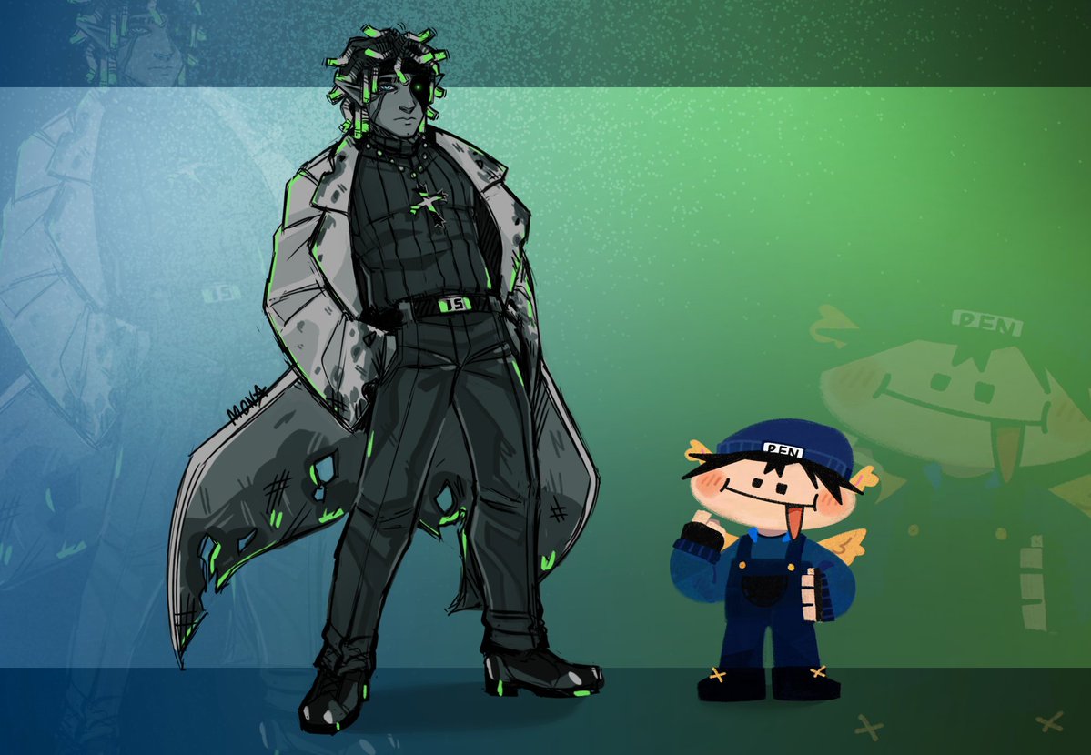 Acromalia's tweet photo. ... Is that the whole naukosick y'all are talking about?

Collab between me and @Blackudoggu 
I really love our style differences here. That little Quackity...😭

#qsmp #qsmp2 #nucleart https://t.co/Yjk6KLIOv9