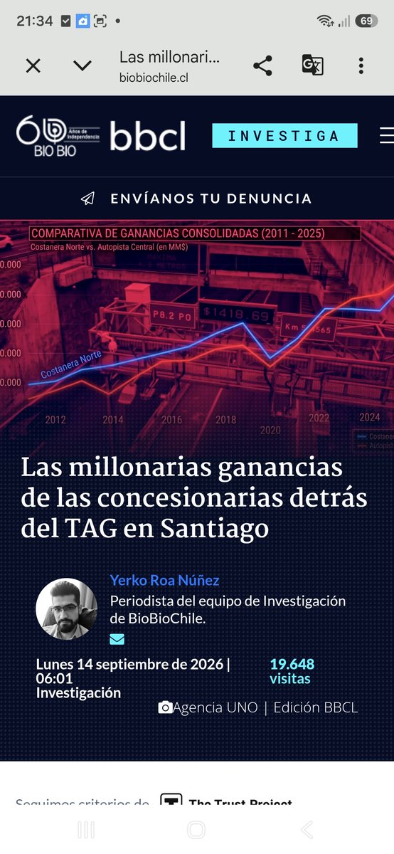 lerf3755's tweet photo. @DFinanciero Según investigacion de @biobio , las concesionarias han triplicado lo invertido y aun faltan años para terminar los contratos. 
@Camara_cl y @Senado_Chile deben terminar el abuso que pretende firmar el  @GobiernodeChile y @mop_chile https://t.co/nx534f8uH5