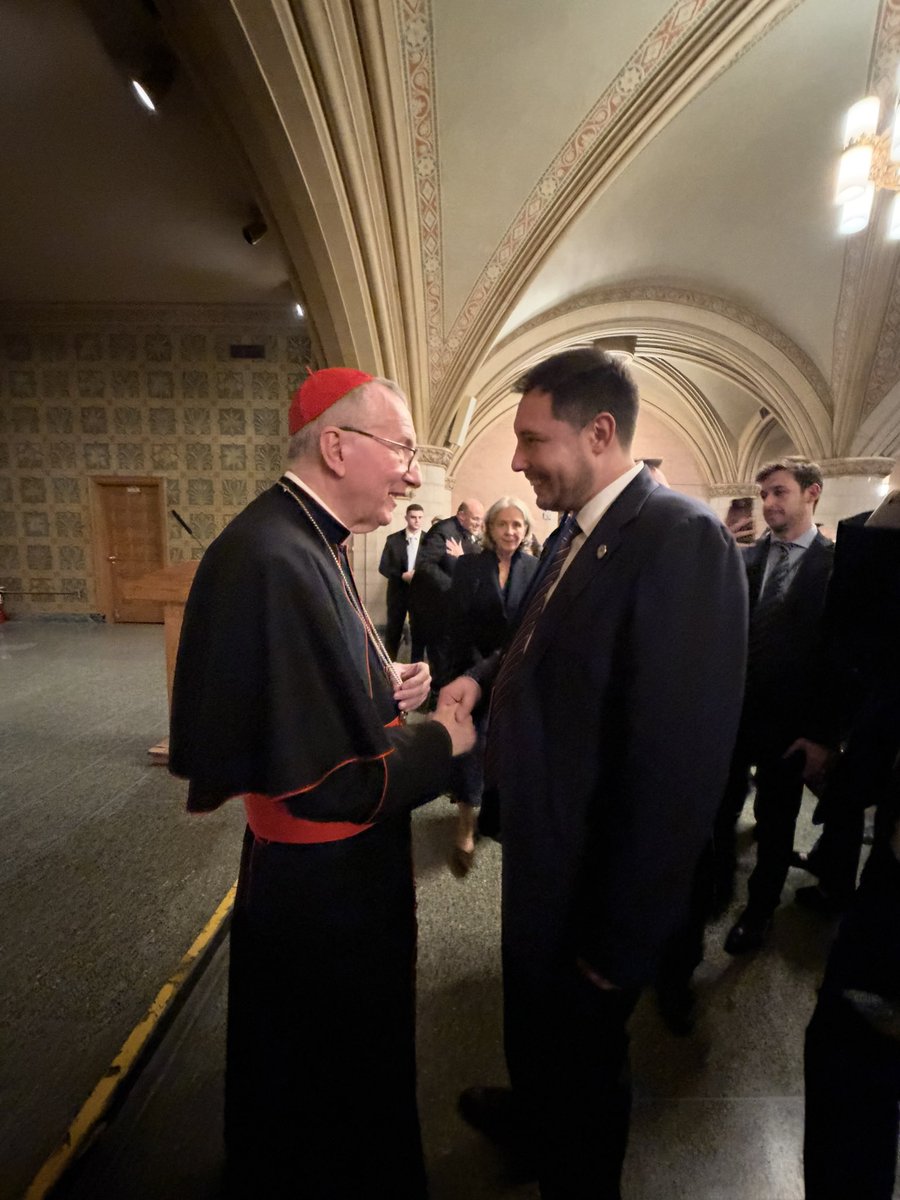 caulo_agustin's tweet photo. Hoy participé de una Misa presidída por S.E.R. Card. Parolin. 

Tuve la oportunidad de compartirle la alegría con la que el pueblo Argentino recibió hoy la agenda de la visita apostólica de Su Santidad. 

Recordaba perfecto cuando el Canciller @pabloquirno le entregó al Papa Leon la invitación del Presidente @JMilei para venir a Argentina. 

Qué lindo día para nuestro País. Viviremos algo histórico! 🇦🇷🇻🇦