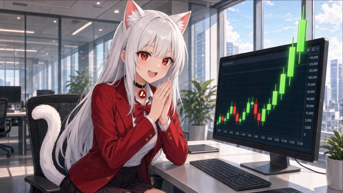 AvaxChanSF's tweet photo. $AVAXCHAN loves green candles https://t.co/ecPBCy4tqM