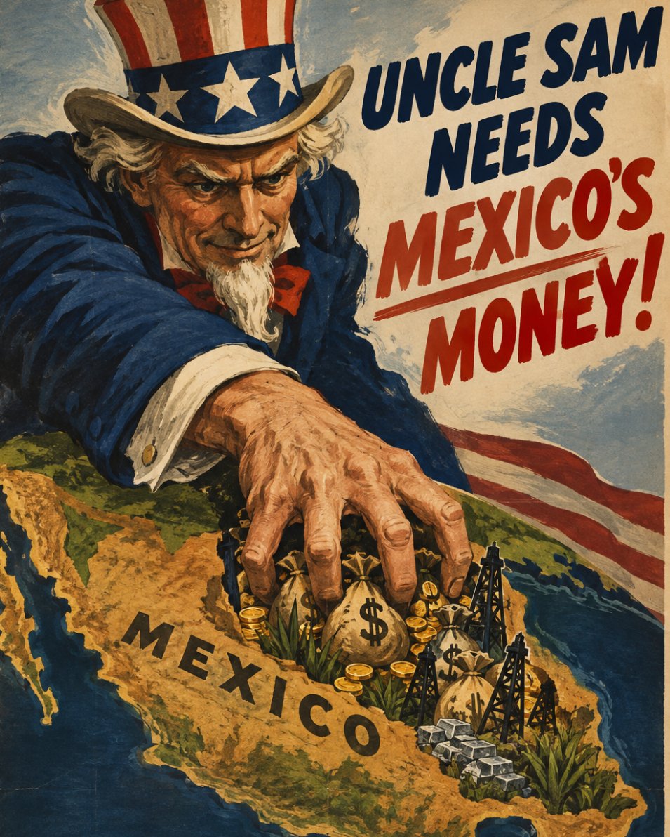 GEOPOLITICSW's tweet photo. Proteger la soberanía de México no significa únicamente defenderlo de una invasión militar.

También significa proteger su soberanía económica.

No se puede afirmar que se está protegiendo la soberanía de México mientras Estados Unidos obliga a México a comprar cada vez más productos estadounidenses

Un país verdaderamente soberano debe tener la libertad de producir, consumir y comerciar de acuerdo con sus propios intereses, sin verse obligado a comprar productos extranjeros ni a depender económicamente de otra nación.