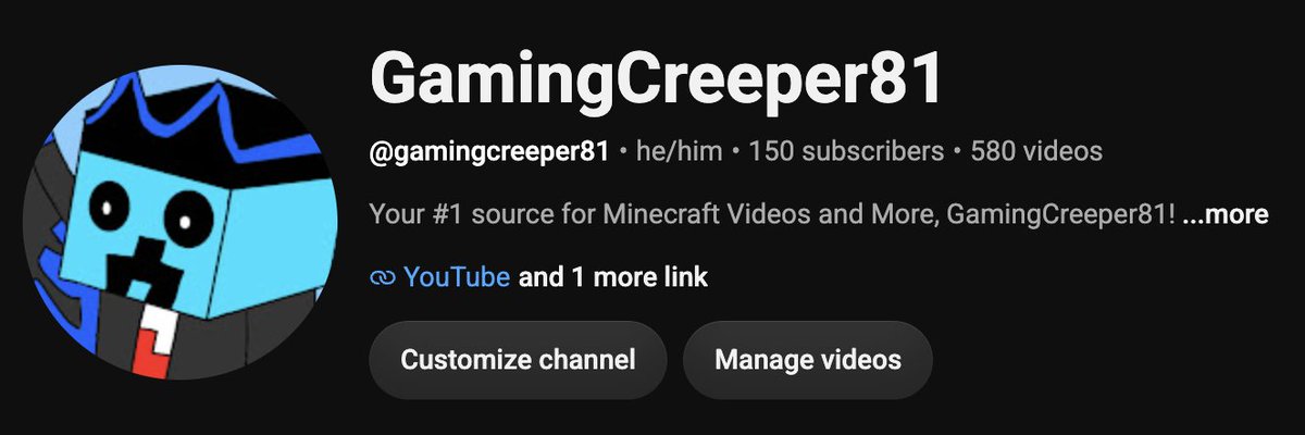 GCreeper81's tweet photo. Hit 150 subscribers today! Thanks guys :D #halfwaythere https://t.co/cQVrpye7ay