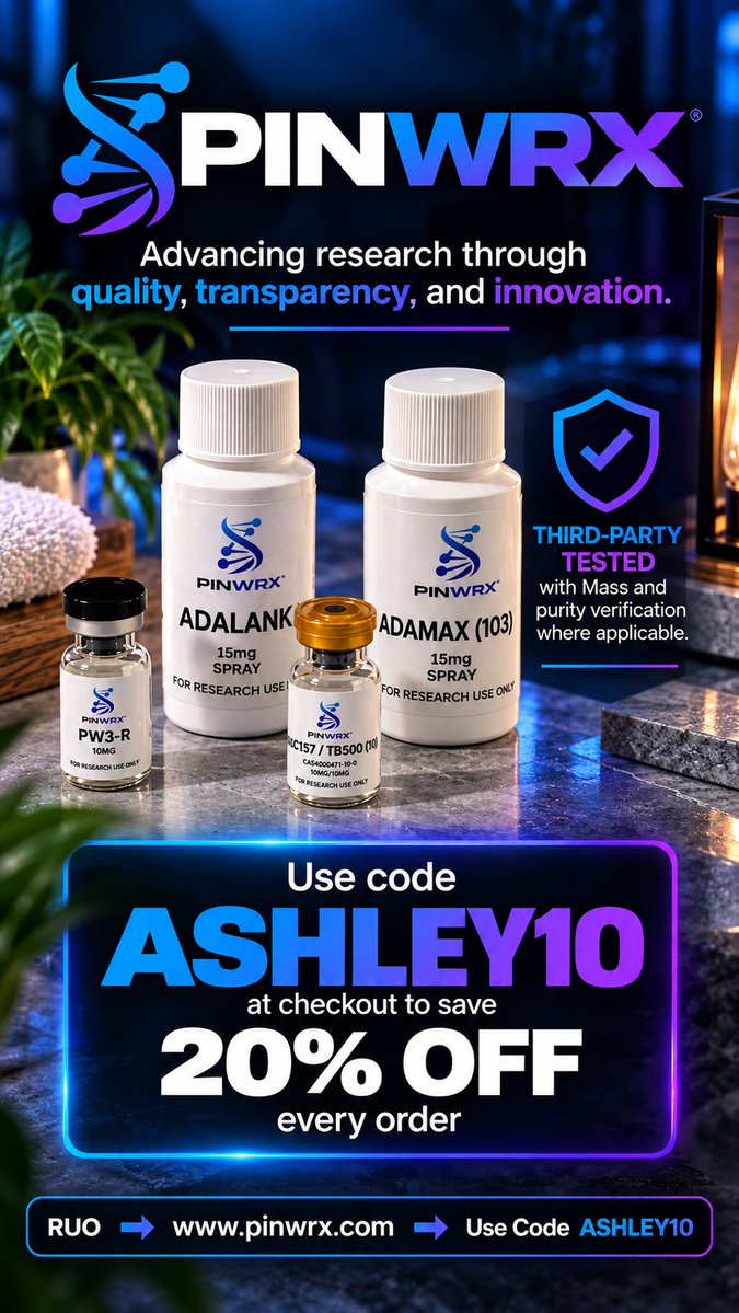 aydenash23's tweet photo. Trusted RUOs &amp; stackable discount codes➡️ https://t.co/HQEm4pyzA5

#bpc157 #biohacking #event #glp1 #ghkcu #peptides #reta #sale #tb500 #tirz https://t.co/1mQlvoNVul