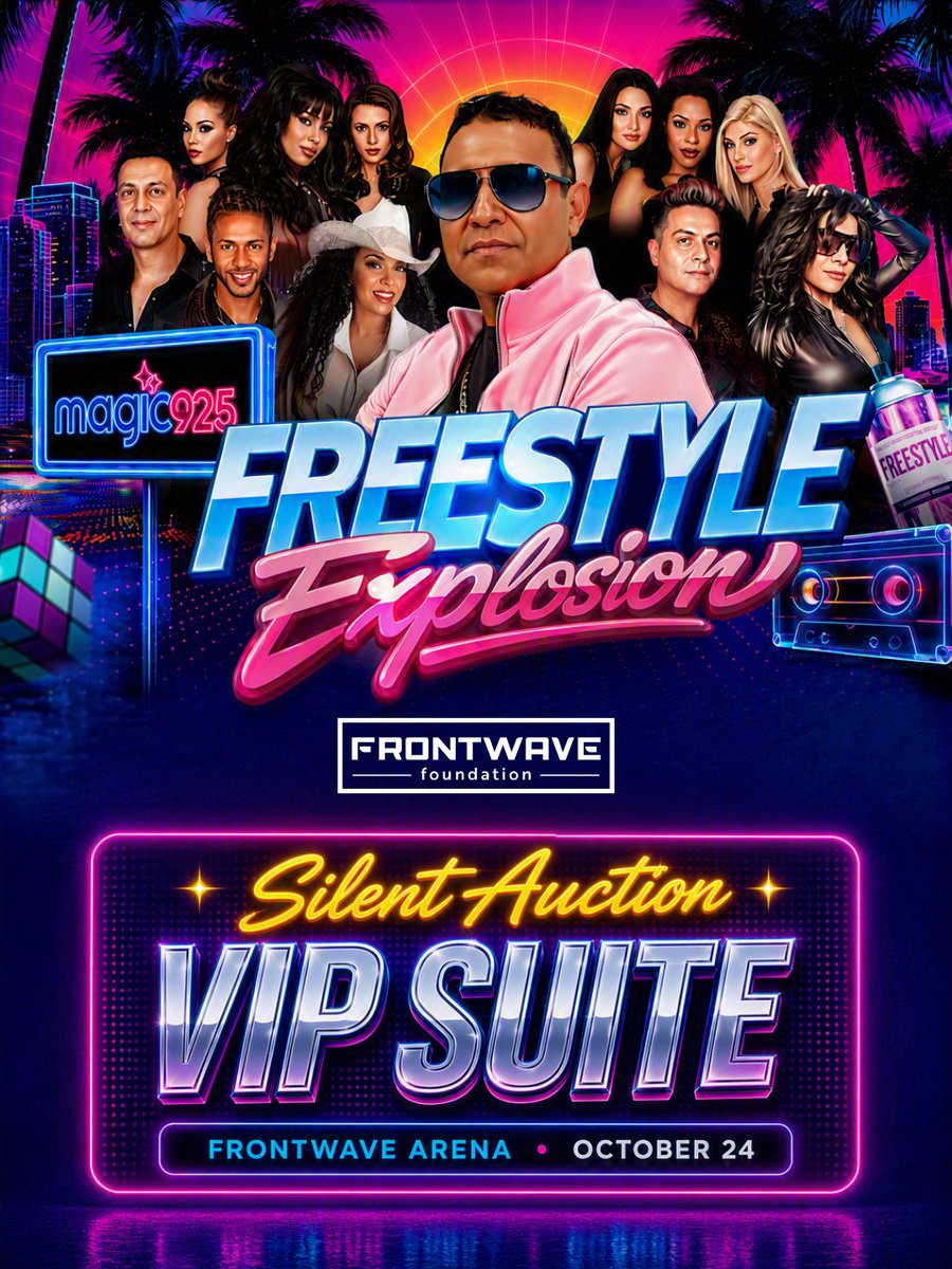 FrontwaveCU's tweet photo. 🎶 MAGIC 92.5’S FREESTYLE EXPLOSION 🎶

❤️ Your winning bid gives back! 100% benefits the Frontwave Foundation, supporting programs that strengthen our communities. Your winning bid may also be tax-deductible!*

🎟️ Place your bid: https://t.co/LPFqV9m2MO https://t.co/jbnYvR53oa