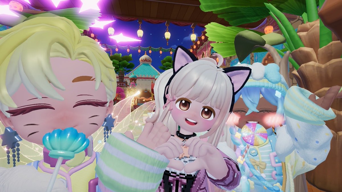 kingdam0214's tweet photo. 最近大活躍なゆのちゃん！
毎日アバも変えて衣装も手作りで
クオリティ高いのよー！
谷間も爆盛りですwww
 #ハートピア
 #ハートピアスローライフ https://t.co/gYiwNsbb7O