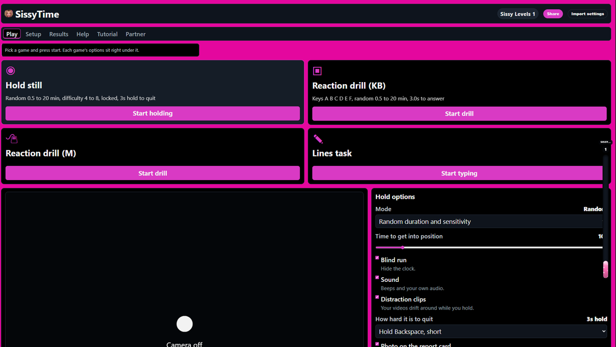 tiffy2335's tweet photo. Sissy Time - you can upload your own videos and customize this completely. All your favorite #sissy punishments in 1 place, with your videos bouncing around the screen and #bambi sleep playing in the speakers. 

How many levels can you reach? Who's receiving your reports? #findom https://t.co/wy76SbEilX