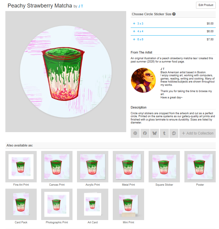 Miseague's tweet photo. Added my food illustration page from this summer to my inprnt shop. The whole page is there, along with each of the foods I drew separately for their own individual merch items as shown below.
My shop: https://t.co/yVntfmnkIh
#inprnt #artistontwitter #foodart #originalart https://t.co/USV8cSNcMy