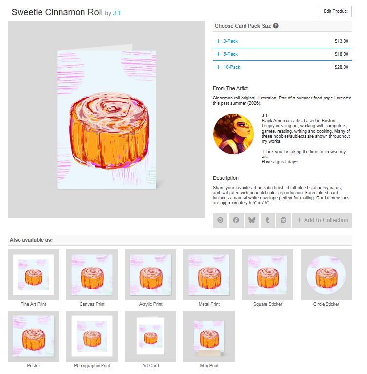 Miseague's tweet photo. Added my food illustration page from this summer to my inprnt shop. The whole page is there, along with each of the foods I drew separately for their own individual merch items as shown below.
My shop: https://t.co/yVntfmnkIh
#inprnt #artistontwitter #foodart #originalart https://t.co/USV8cSNcMy