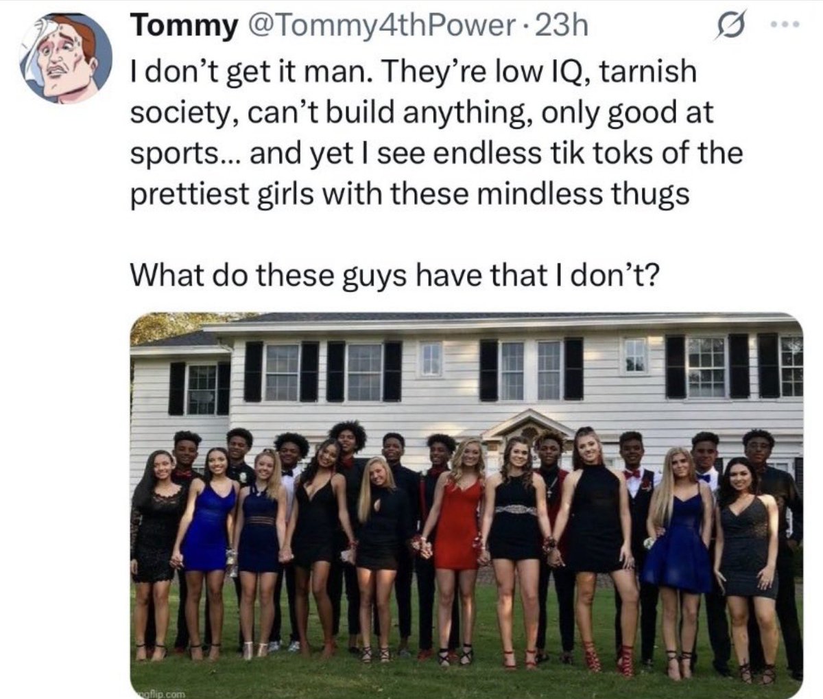 BBCintoAcbs's tweet photo. @Duketon41U @barbaricnigcel @JumpinJackMask @yvessaiintty1 @Jake99w @InDaFlesh07 White "men" know their women get dicked down left and right why else do you think you thin-lipped neanderthals create terms like "mudshark" https://t.co/2zrnymJBQ9