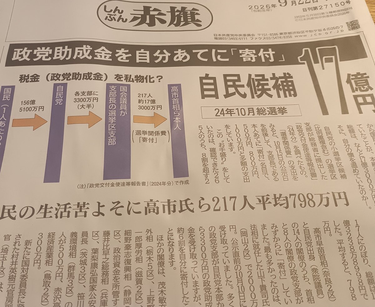 shiikazuo's tweet photo. 呆れた話だ。物価高で苦しむ国民をよそに、国民の税金で自分の懐を温めているとは。 https://t.co/IXYRB46wvV