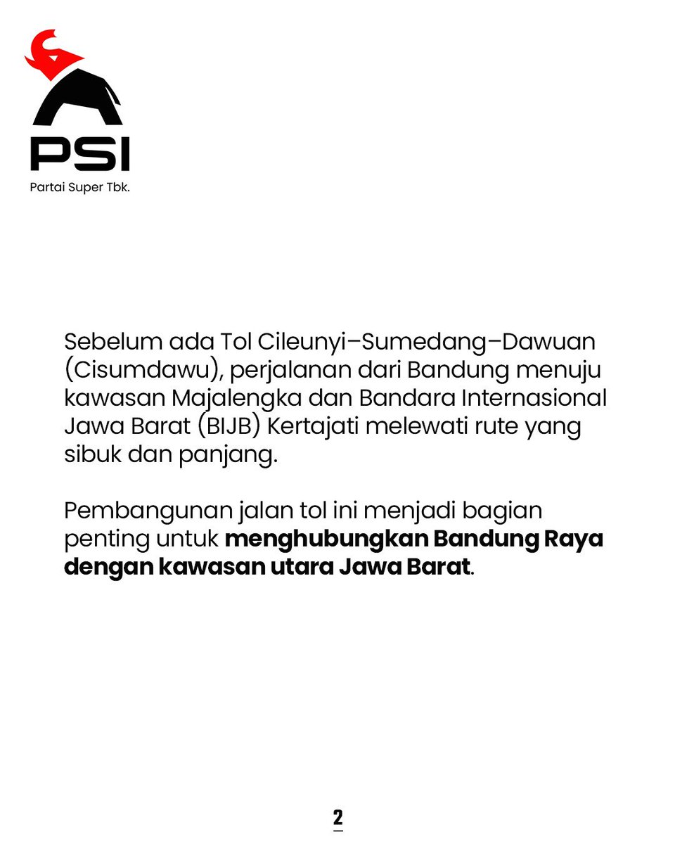 psi_id's tweet photo. Akhir pekan ini, insya Allah, Pak Jokowi akan berkunjung ke Bandung dan beberapa kota lain di Jawa Barat.

Nah, apa yang langsung teringat sebagai legacy pemerintahan Pak Jokowi di sana? Kayaknya bakal banyak yang menjawab: Tol Cisumdawu. https://t.co/M2GtBwjKHw