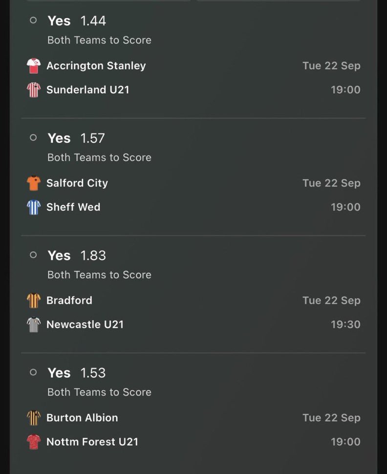 ThomasJord05's tweet photo. 🔥 TUESDAY BTTS ACCA  🔥 

Free Telegram Channel 📱 click on the link in the comment below 👇 https://t.co/ygiOQ3B7ii