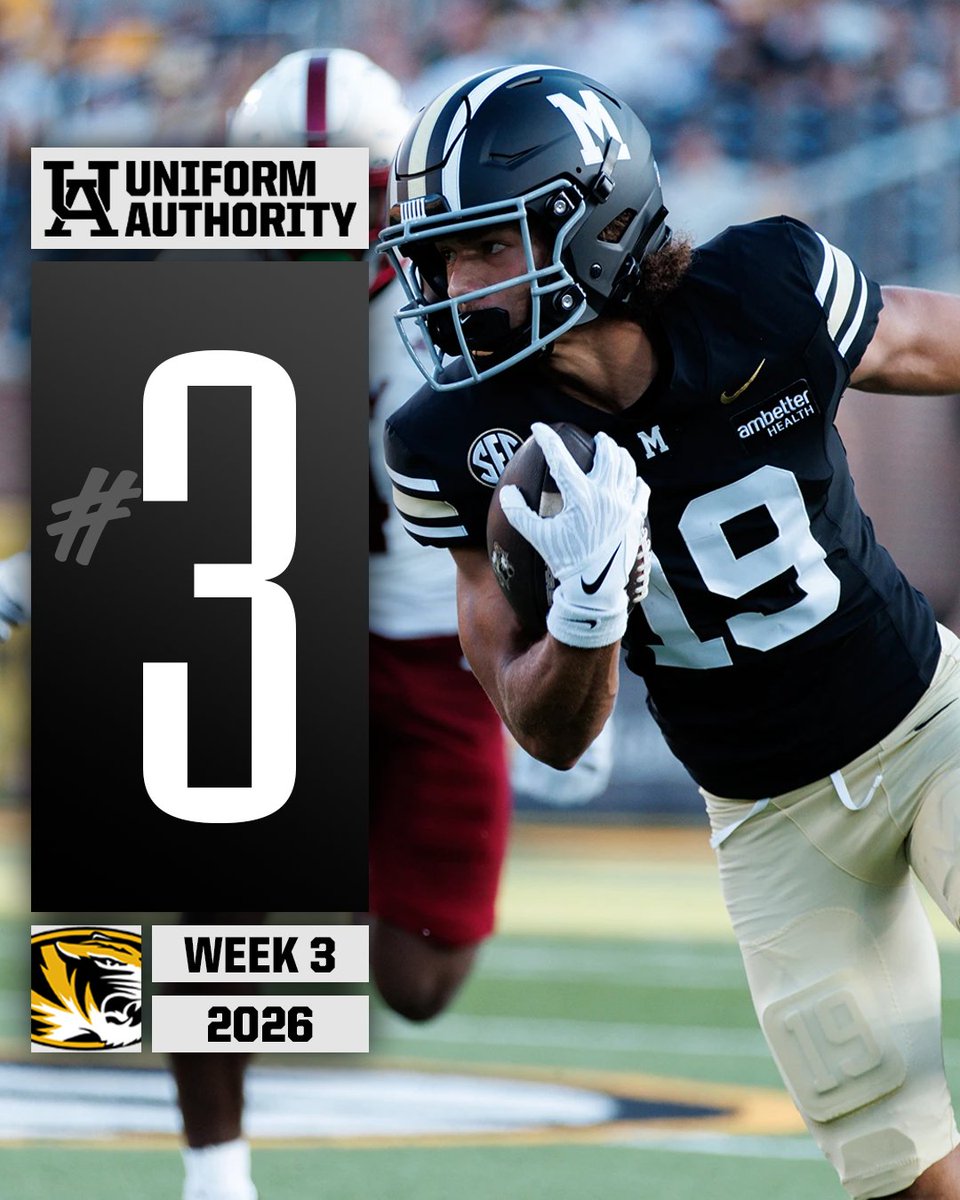 UniAuthority's tweet photo. Uniform Authority Week 3 Uniform of the Week:
3. @MizzouFootball
#UAWeek3 | @MizzouEq https://t.co/UvV8g2LVkp