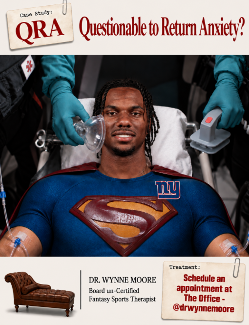 DrWynneMoore's tweet photo. @Giants Will he return for the 2nd half? https://t.co/pgCCctX90v