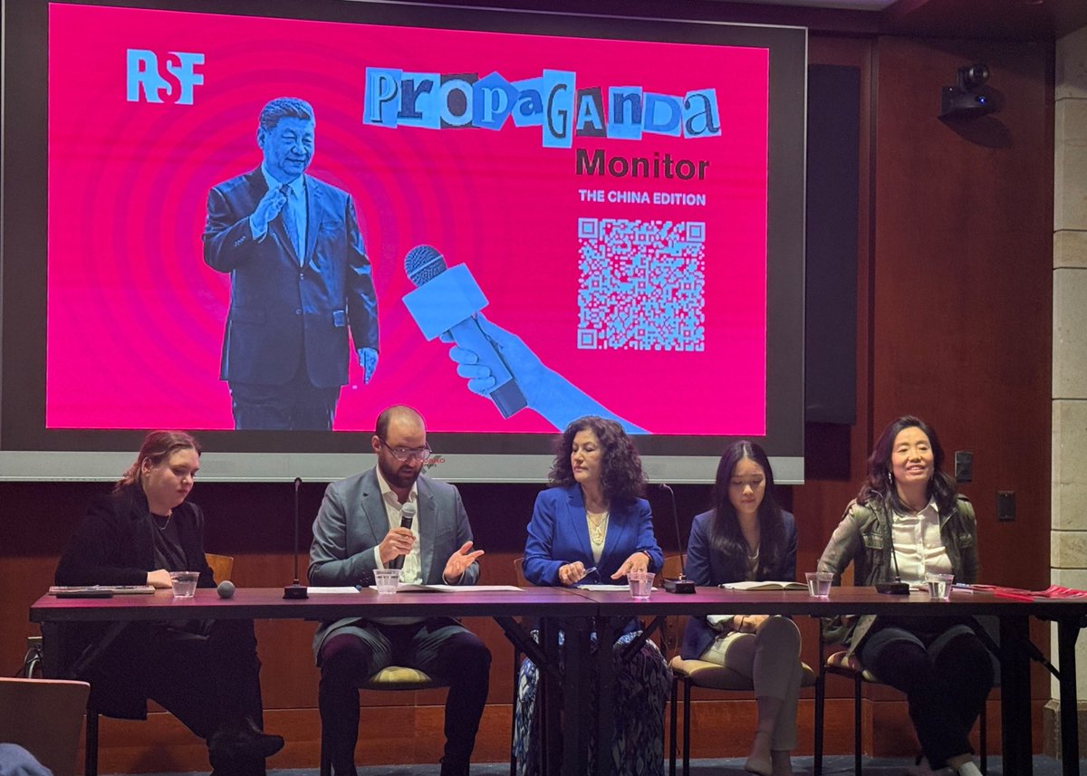 thecfhk's tweet photo. Earlier today at @RSF_inter's Propaganda Monitor launch at the U.S. Capitol, @theCFHK's @Frances_Hui joined @RushanAbbas and journalist @vivianwubeijing to discuss Beijing's disinformation operations. On Jimmy Lai's arrest, Hui said: "Once they start by arresting one key person, for example, Jimmy Lai, it sends a chilling effect to everyone working in that industry. Journalists are scared to report on government wrongdoings."

Read the full report here: https://t.co/8jFH4jBZm7
