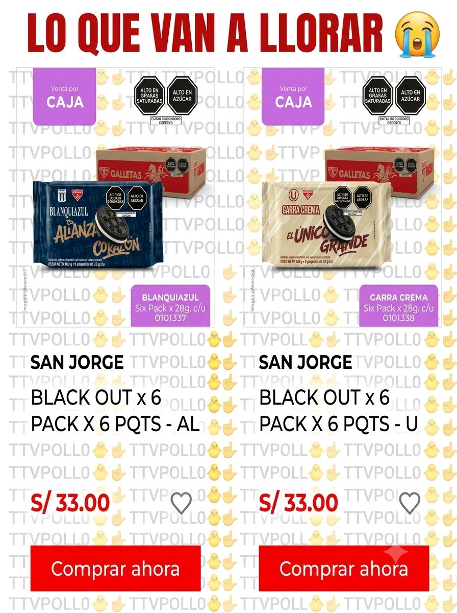 47cc5cfaae444da's tweet photo. LO QUE VAN A LLORAR…

San Jorge acaba de sacar dos presentaciones de galletas inspiradas en los equipos más populares del Perú.

“Alianza Corazón”
“EL ÚNICO GRANDE” 😏

Y bueno… parece que alguien ya se ganó el título hasta en las galletas. 😂🍪

👉 Sígueme si eres grande. 🫡 https://t.co/7QUigPaHll