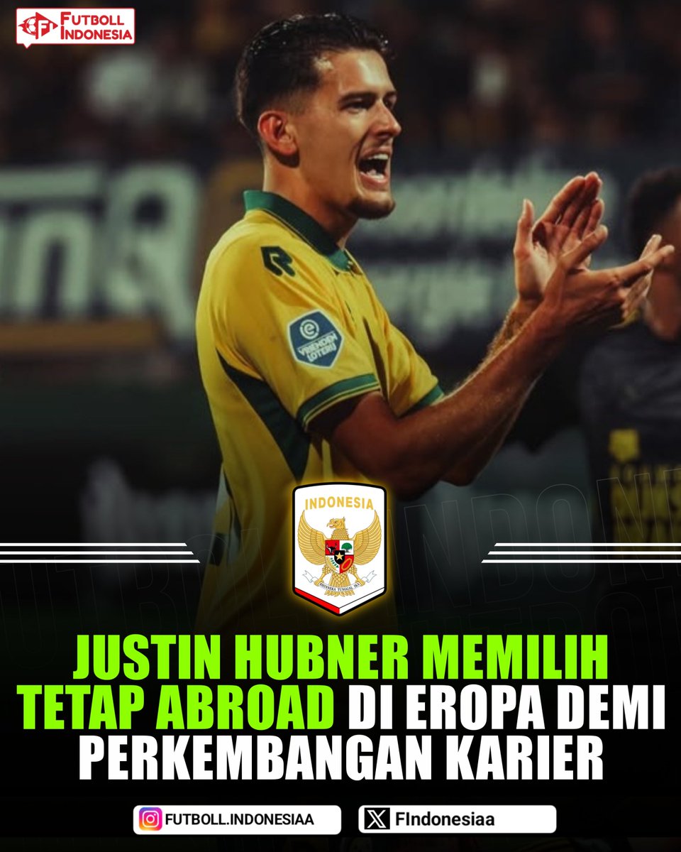 FIndonesiaa's tweet photo. ✅🇮🇩 Bek Timnas Indonesia, Justin Hubner, menegaskan komitmennya untuk melanjutkan karier di Eropa bersama Fortuna Sittard.

Menurut Hubner, menit bermain yang reguler dan kompetisi di Eropa menjadi faktor penting untuk perkembangan kariernya saat ini.👏🏻🇳🇱

🗣️"Ya, menurut saya itu abroad di Eropa penting. Sekarang saya merasa baik di sini. Saya dapat banyak menit bermain, selalu bermain di setiap pertandingan sejauh ini. Jadi menurut saya ini bagus untuk perkembangan saya untuk tetap berada di sini sekarang."

🗣️"Ya, dunia sepak bola itu unik. Transfer bisa terjadi kapan saja, tapi saya rasa untuk saat ini, pilihan terbaik adalah tetap bertahan di Eropa dan melihat bagaimana perkembangan saya di sini."

Source: KumparanBola