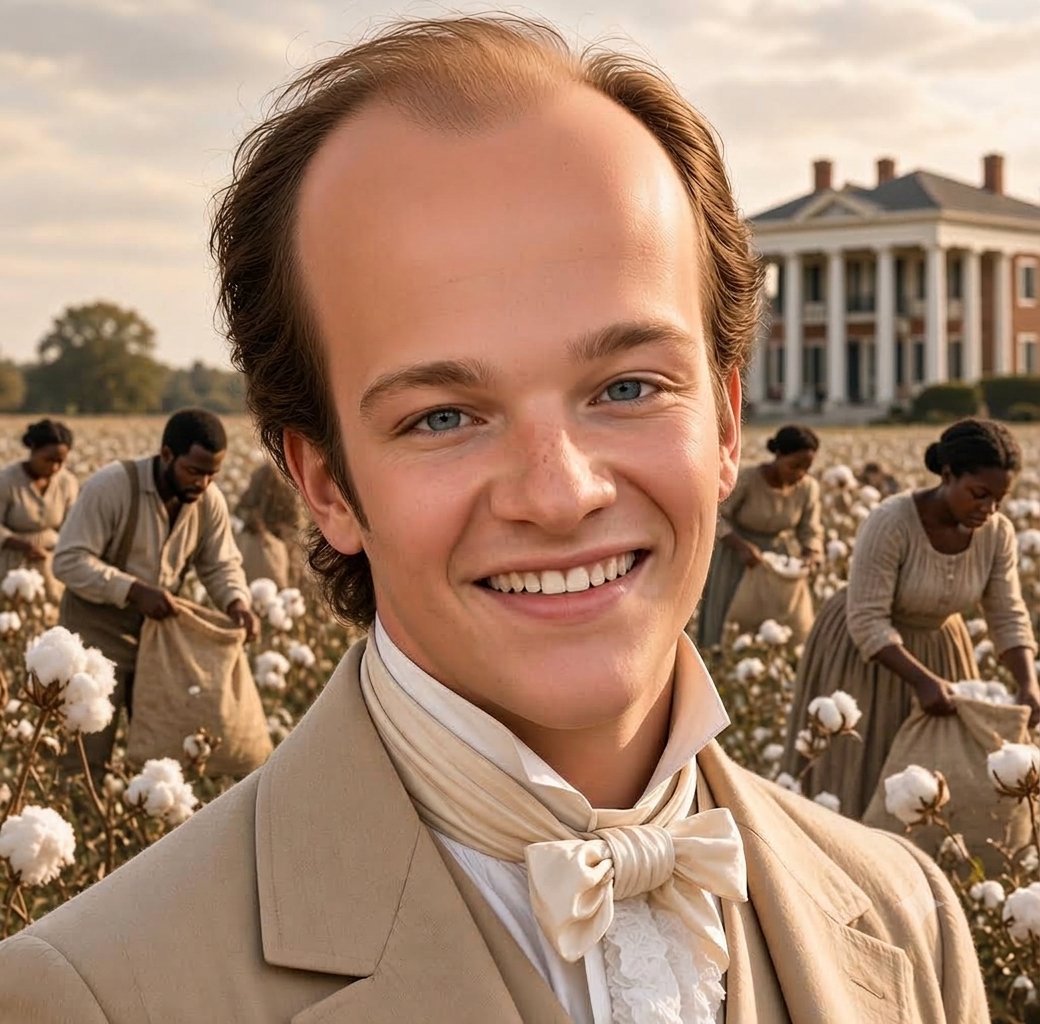 PurpleCornHench's tweet photo. 🚨BREAKING🚨

@maoistlandlord_ Comes out as a LOUD and PROUD slavery advocate after journalists discovery his family's history as plantation owners!

"Slavery was an overall positive for the black community..." He says. "It is my earnest wish that the government reinstitutes it." https://t.co/1SQt7bcFtD