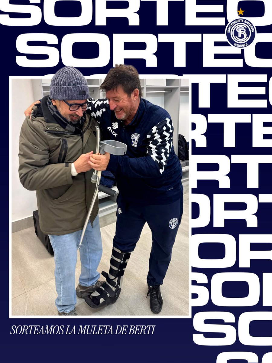 CSIRoficial's tweet photo. SORTEAMOS LA MULETA DE BERTI 🩼💙

Esta noche, contra Barracas, la muleta de Alfredo Berti no aguantó. El equipo sí: ganamos y estamos punteros solos.

¿Cómo participar?
💬 Comentá el posteo de Instagram contándonos por qué la querés. https://t.co/9VF9bnzhSc 
🗓 Tenés tiempo hasta mañana 22 de septiembre a las 16:00hs
🎥 El ganador del sorteo se anunciará por nuestras redes.

Importante: el ganador tiene que ser socio con cuota al día. Si el sorteado no cumple la condición, sorteamos de nuevo.
¿No estás al día? Todavía llegás. 👉 https://t.co/MAQivcbNhz