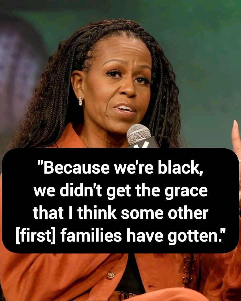 JakeClavermbnv's tweet photo. 🚨Michelle Obama: "We didn't get the grace that I think some other [first] families have gotten."

Thoughts? https://t.co/kVTPegnOrA