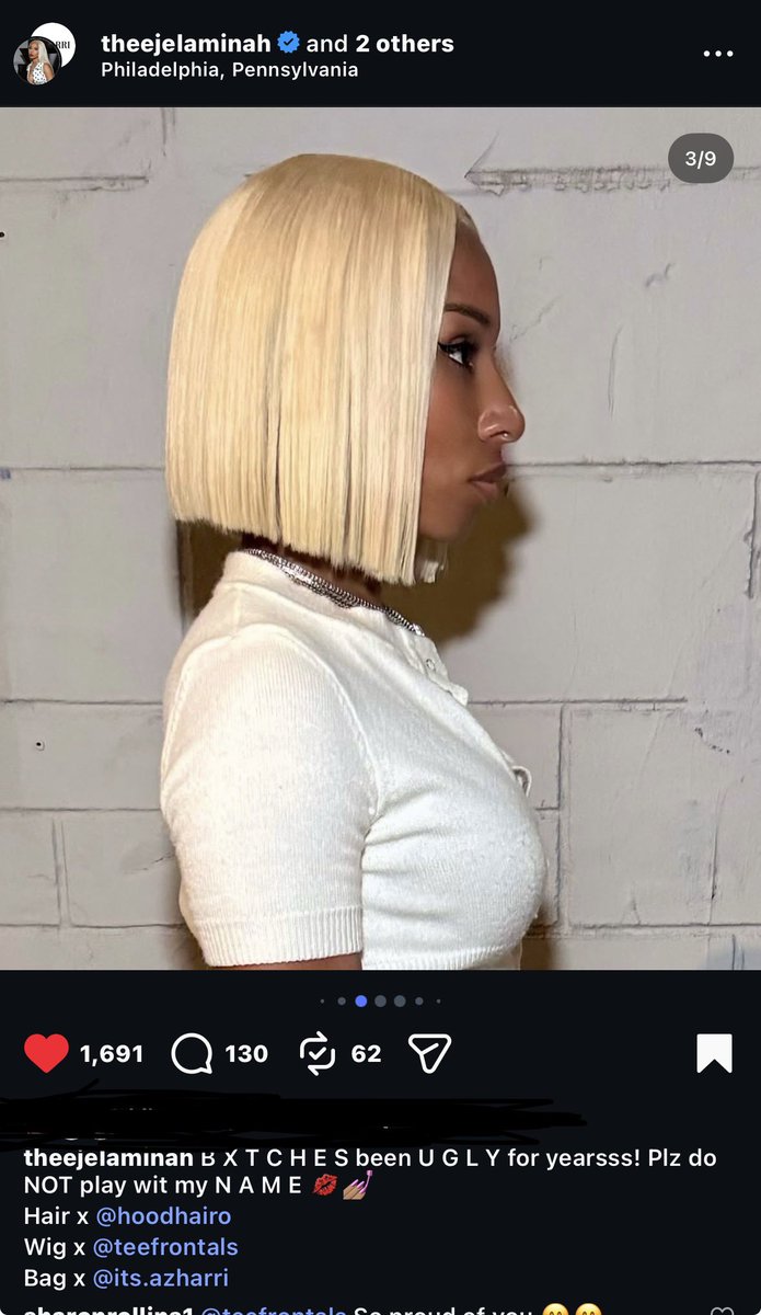 TamonRollins's tweet photo. Y’all see the tag 🥹🥹🤍

@JeLaminah spotted in her “24”inch 613 @TFrontals unit. Installed and styled by HoodHario. Forever grateful for you Jela. Trust the process- come get your crown adjusted. #Retweet #613Wigs #Baddies #Frontals #FrontalUnit #Wigs #Jela #TeeFrontals https://t.co/Bqb26txDTR