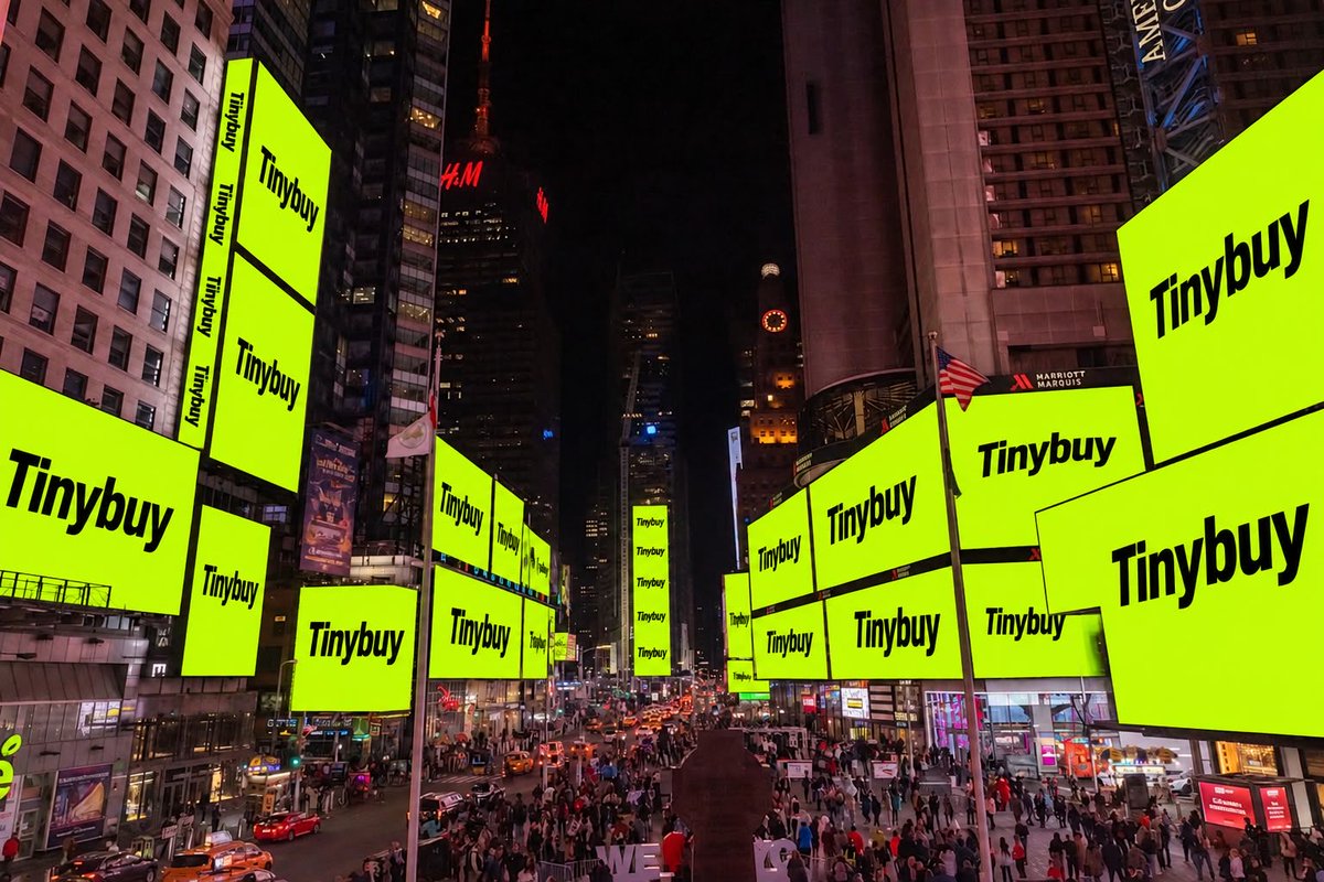 TinyBuyRBH's tweet photo. Times Square already knows what’s next. $Tinybuy 🟢 https://t.co/bWu5Gnj9xG