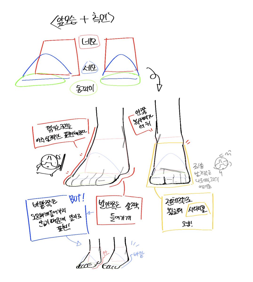 Willo652392's tweet photo. <야매그림팁>
단 세 조각으로 발 형태 잡는 법
발은 손보다 그리기 어려운듯 https://t.co/R7qW2fBuF5