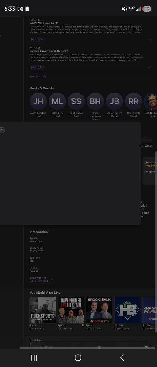 BallinghamJake's tweet photo. @Mitch_Seattle when trying to listen to your show @AppleMusic says I need to sign in. When the sign-in box pops up it turns to a black box and you cant enter any information. I'm on a Samsung, but I have an apple account. I've tried both the mobile version and the desktop site. https://t.co/Mg895jlzEP