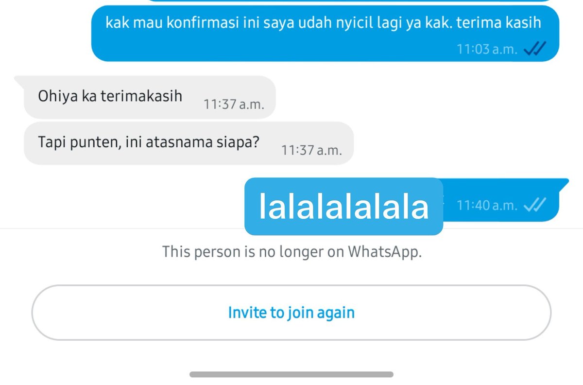 aviwkil's tweet photo. guys ini gimana ya? jadi dia dc yang megang kasusku, tapi tiba-tiba nomornya tidak terdaftar lagi di whatsapp

#wargadebtfree https://t.co/Irie15nuyW