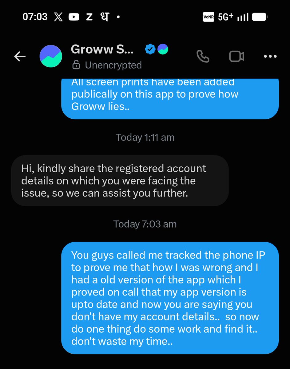 Learn_frm_life's tweet photo. @groww_cs atleast sometime work and find thing don't just ask your customers to work.. Lying is an art and the team at @_groww has mastered it.. can you please share me name of your CEO so I can tag him as well.. @SEBI_Awareness @NSEIndia @BSEIndia below is my reply.. https://t.co/iPp57rPUHG