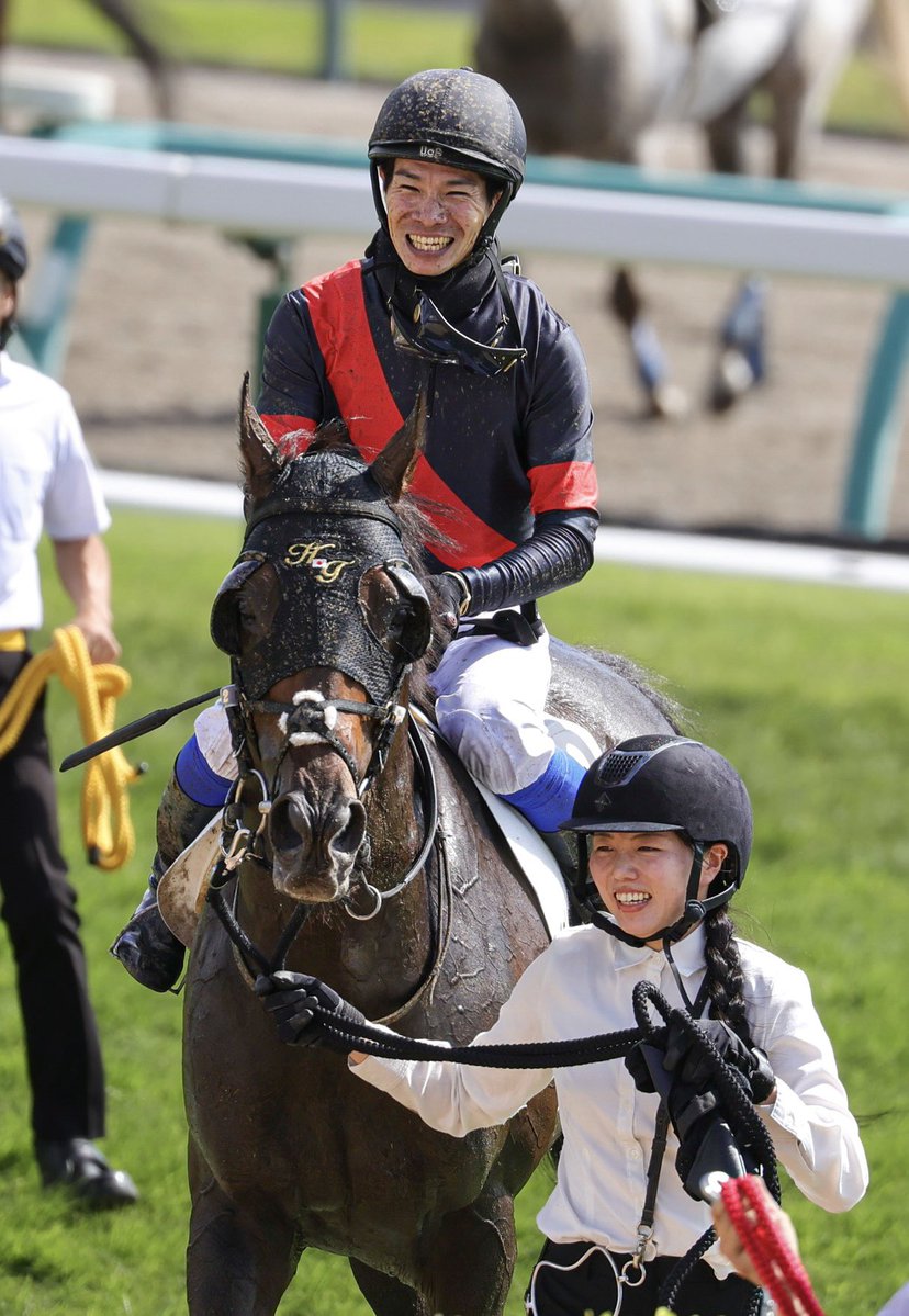 oimo_504's tweet photo. 2026/09/22 中山1R 障害未勝利
#カルマンフィルター
#草野太郎 騎手
いい笑顔😁 https://t.co/htIbrw8YI9